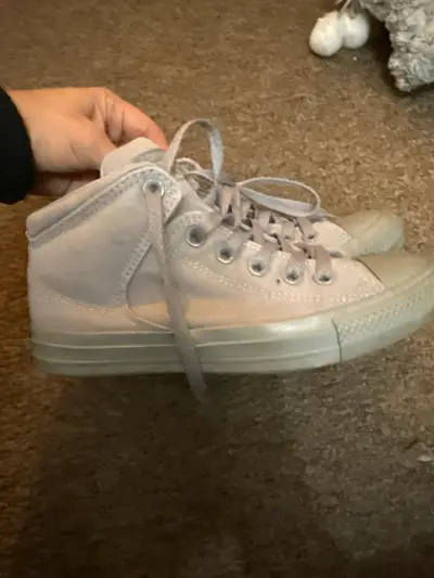 Zapatillas grises Converse alto - miniatura 5
