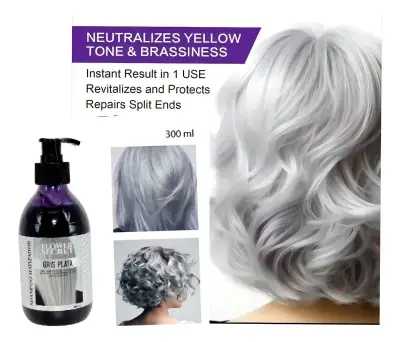 Shampoo Matizador Gris Plata Flower Secret 300ml - miniatura 2