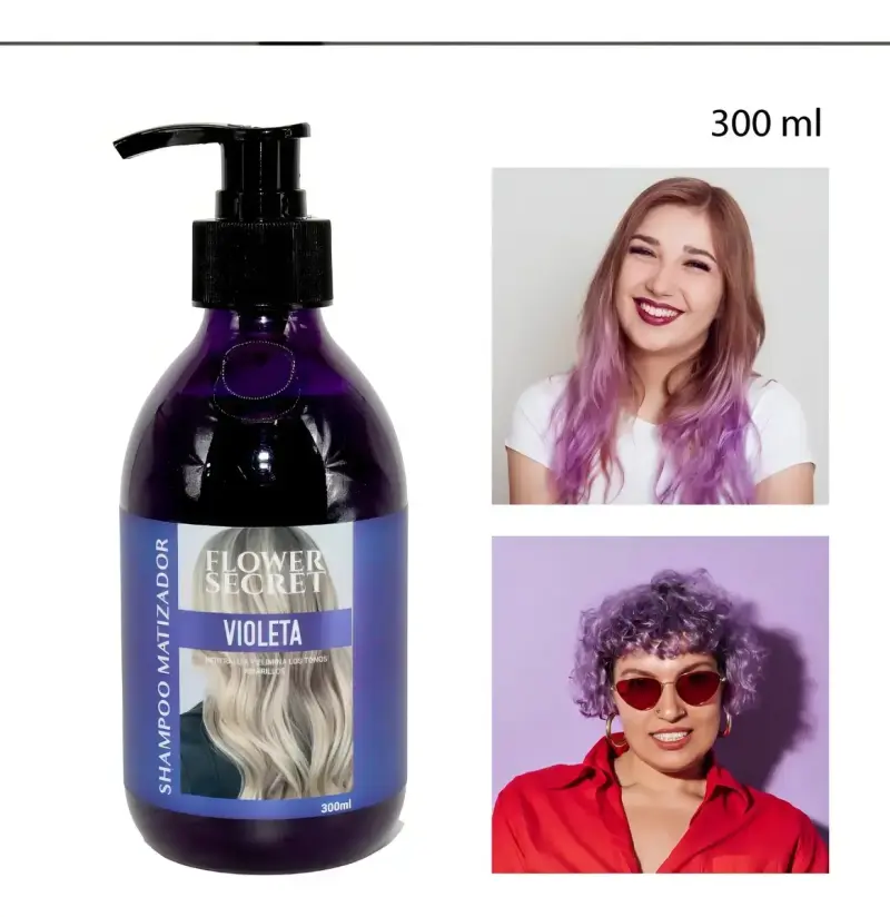 Shampoo Matizador Violeta Flower Secret 300ml - 4