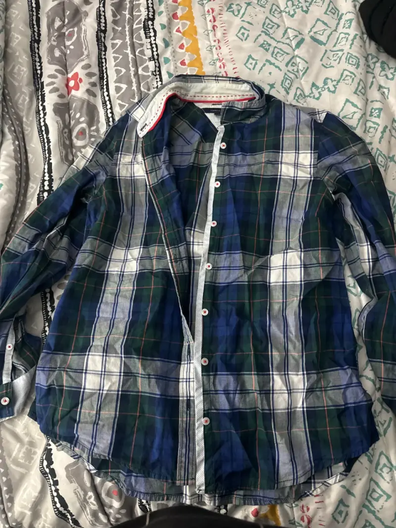 Camisa cuadrillé azul y verde Tommy hilfiger - 1