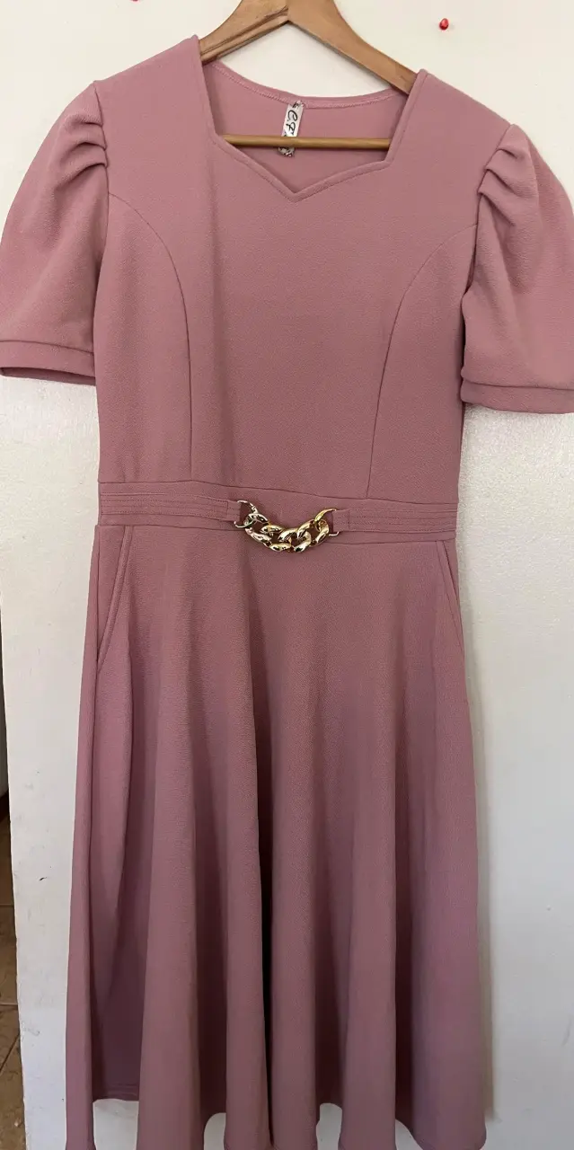Vestido largo blanco con estampado - 4