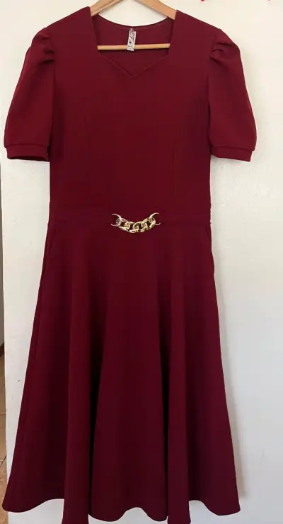 Vestido largo blanco con estampado - miniatura 5