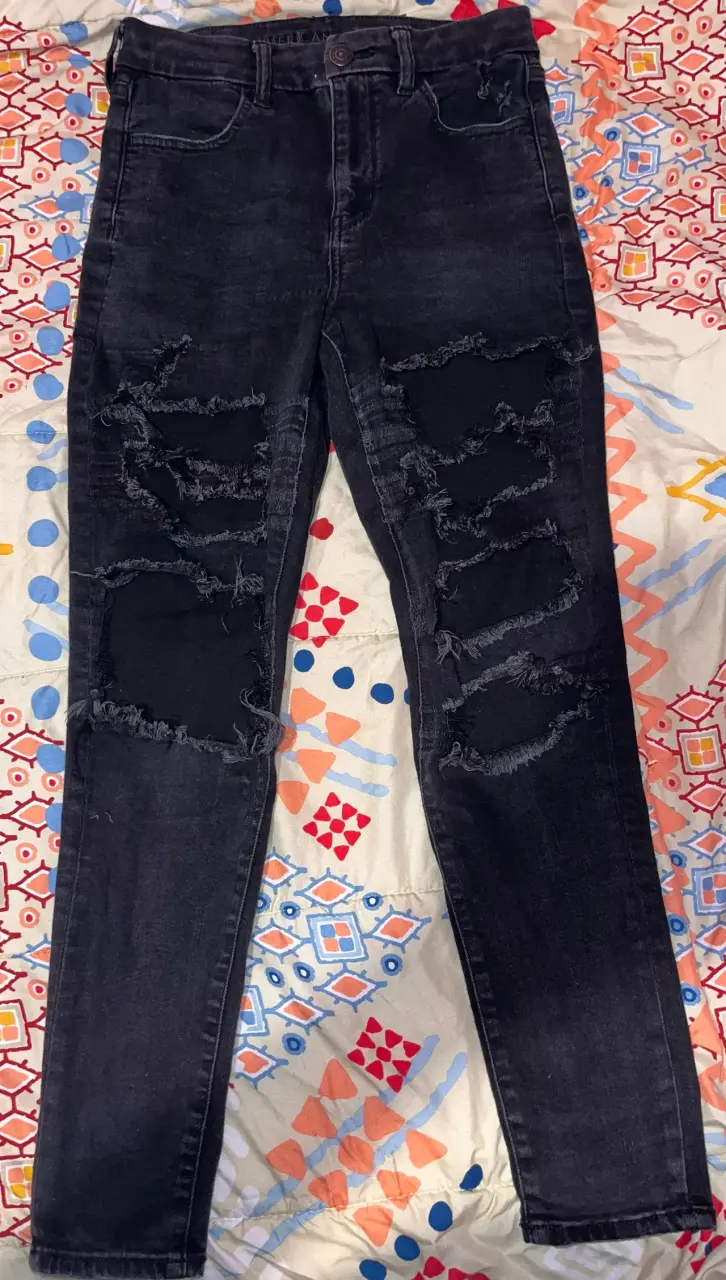 Jeans negros ajustados - 4