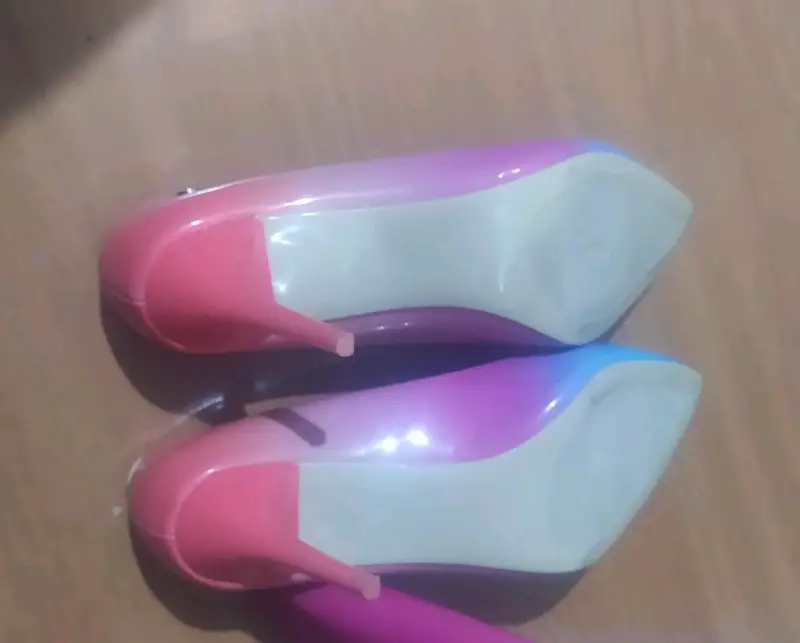 Tacones degradados azul y rosa - 3