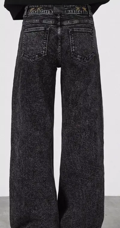 Jeans anchos negros con estrella doradas - miniatura 2