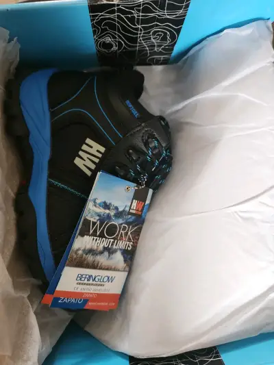 Zapato de trabajo negro y azul - miniatura 1