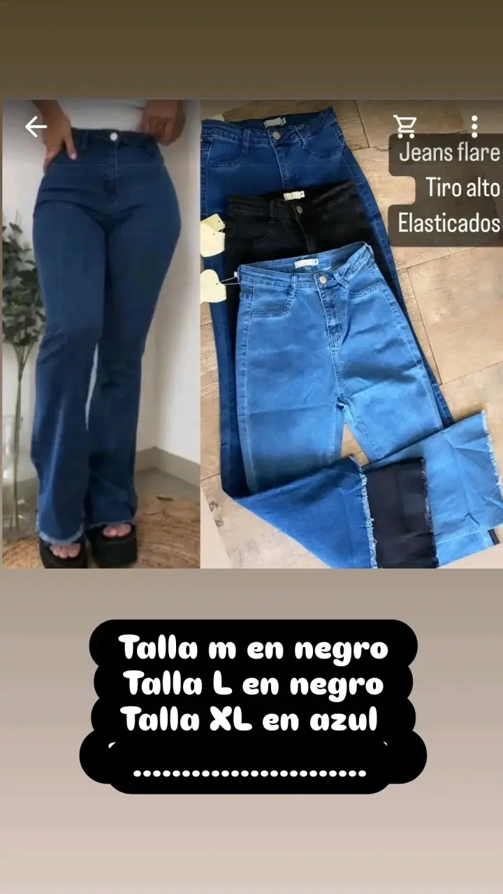 Jeans flare tiro alto