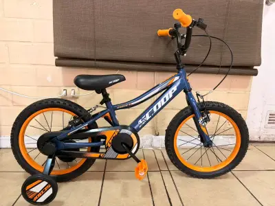 Bicicleta infantil azul y naranja - miniatura 2