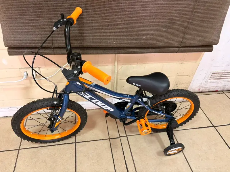 Bicicleta infantil azul y naranja - 3