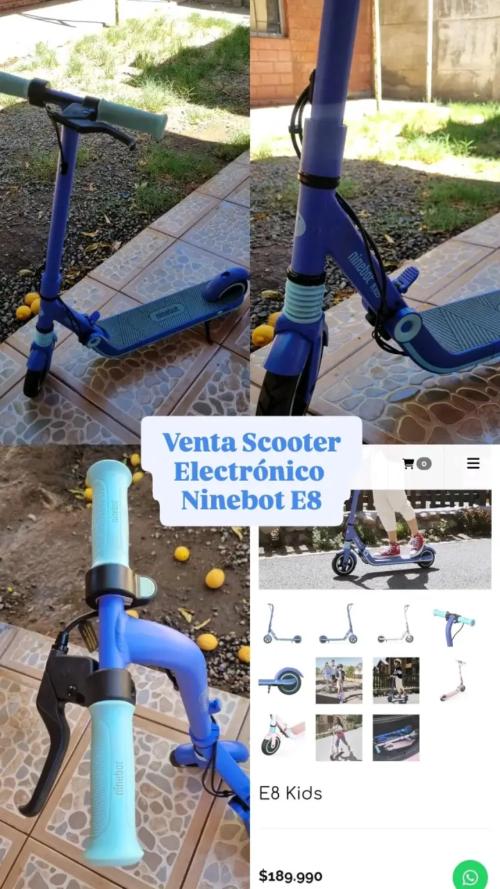 Scooter eléctrico Ninebot E8 azul
