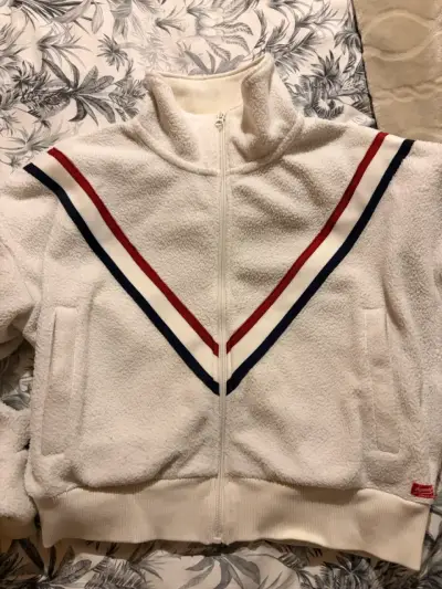 Chaqueta polar blanca deportiva - miniatura 1