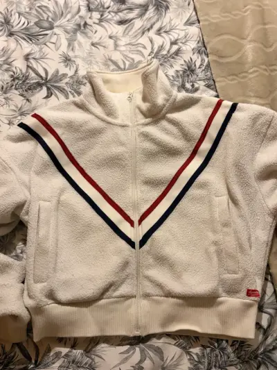 Chaqueta polar blanca deportiva - miniatura 2