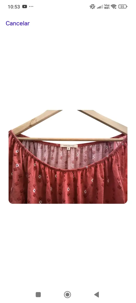 Blusa roja con estampado bohemio - 3
