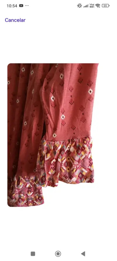 Blusa roja con estampado bohemio - miniatura 5