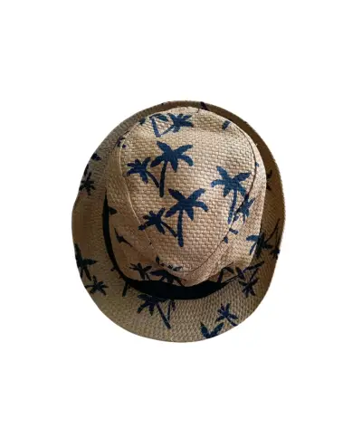 Sombrero de paja con palmeras - miniatura 2