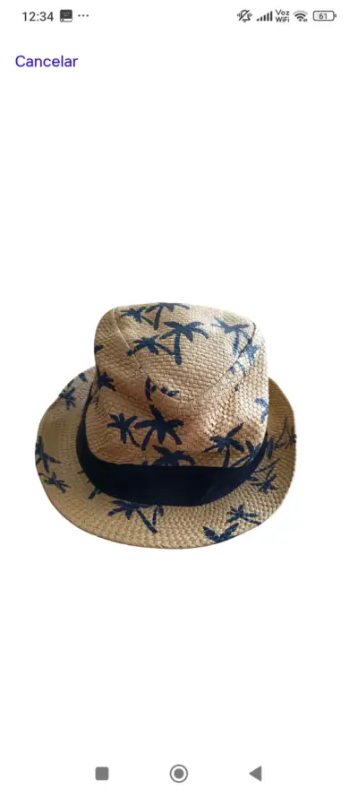 Sombrero de paja con palmeras - miniatura 4