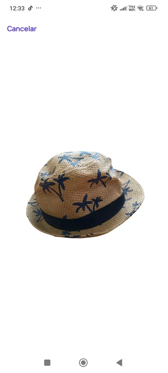 Sombrero de paja con palmeras - 5