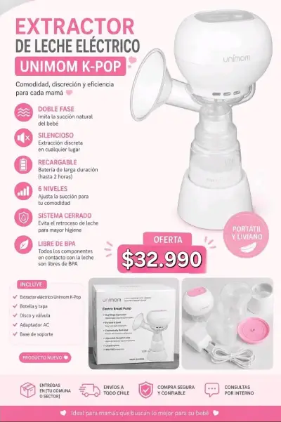 Extractor de leche eléctrico Unimom - miniatura 1
