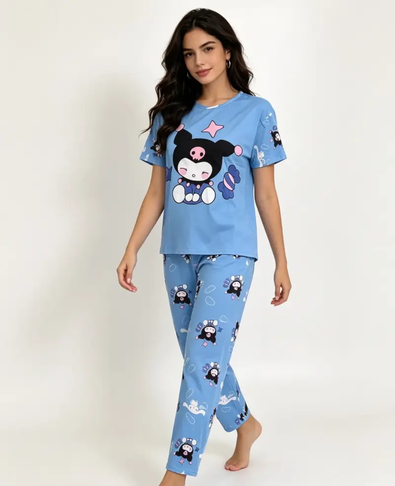 Pijama azul con estampado divertido talla Xl - 1