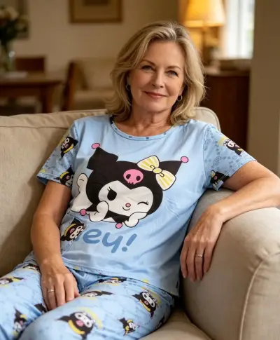 Pijama azul con diseño kuromi talla XL - miniatura 1