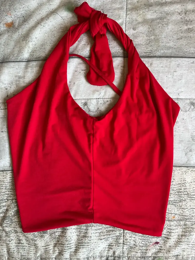 Top rojo sin mangas