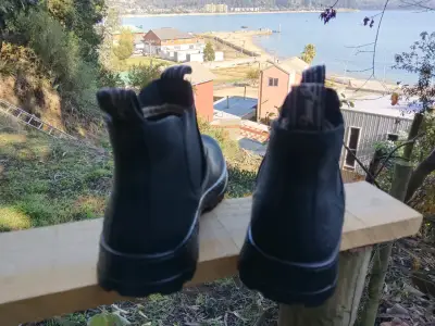 Botas mujer, cuero negras estilo Chelsea - miniatura 2