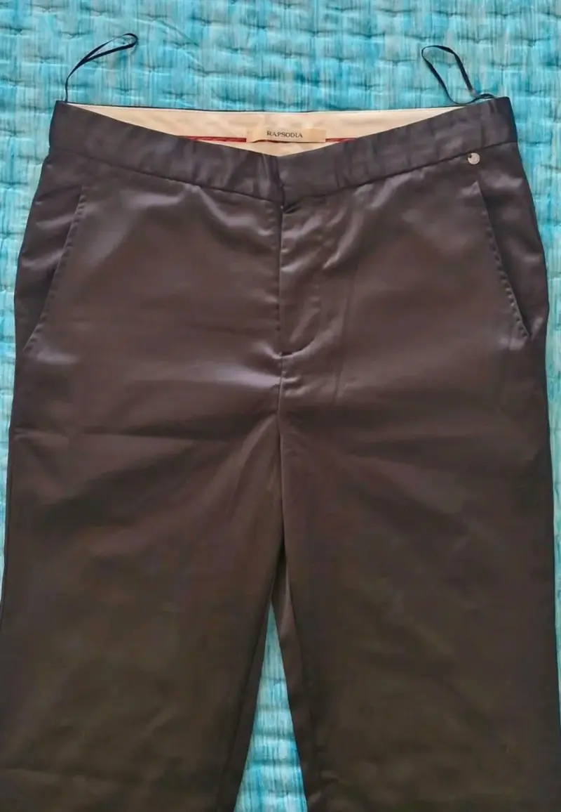 Pantalones negros satinados,Rapsodia - 2