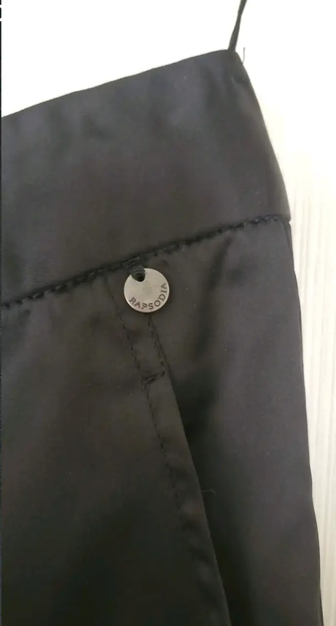 Pantalones negros satinados,Rapsodia - 4