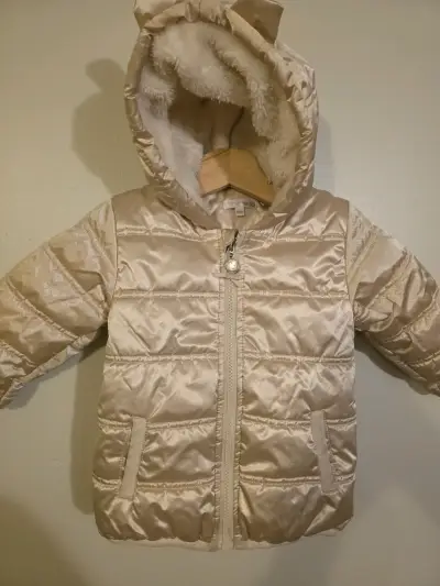 Chaqueta acolchada beige infantil - miniatura 1
