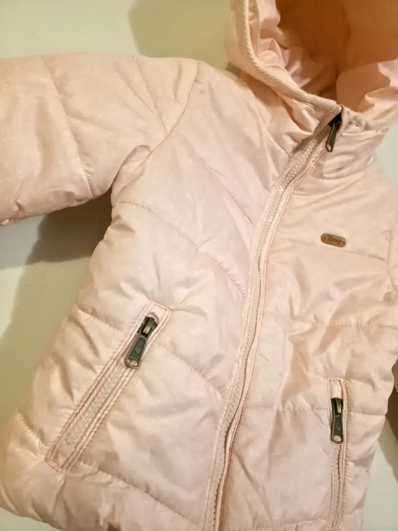 Chaqueta acolchada rosada para niña - 2