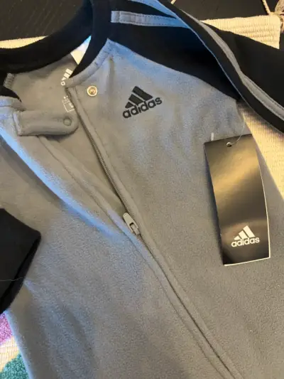 Enterito de polar Adidas gris 9 meses - miniatura 1
