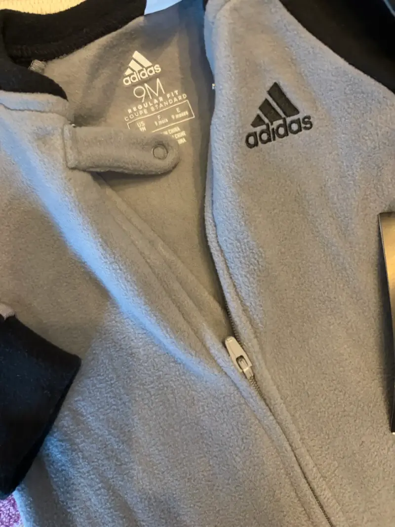 Enterito de polar Adidas gris 9 meses - 5