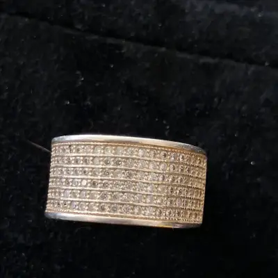 Anillo de plata con cristales - miniatura 1