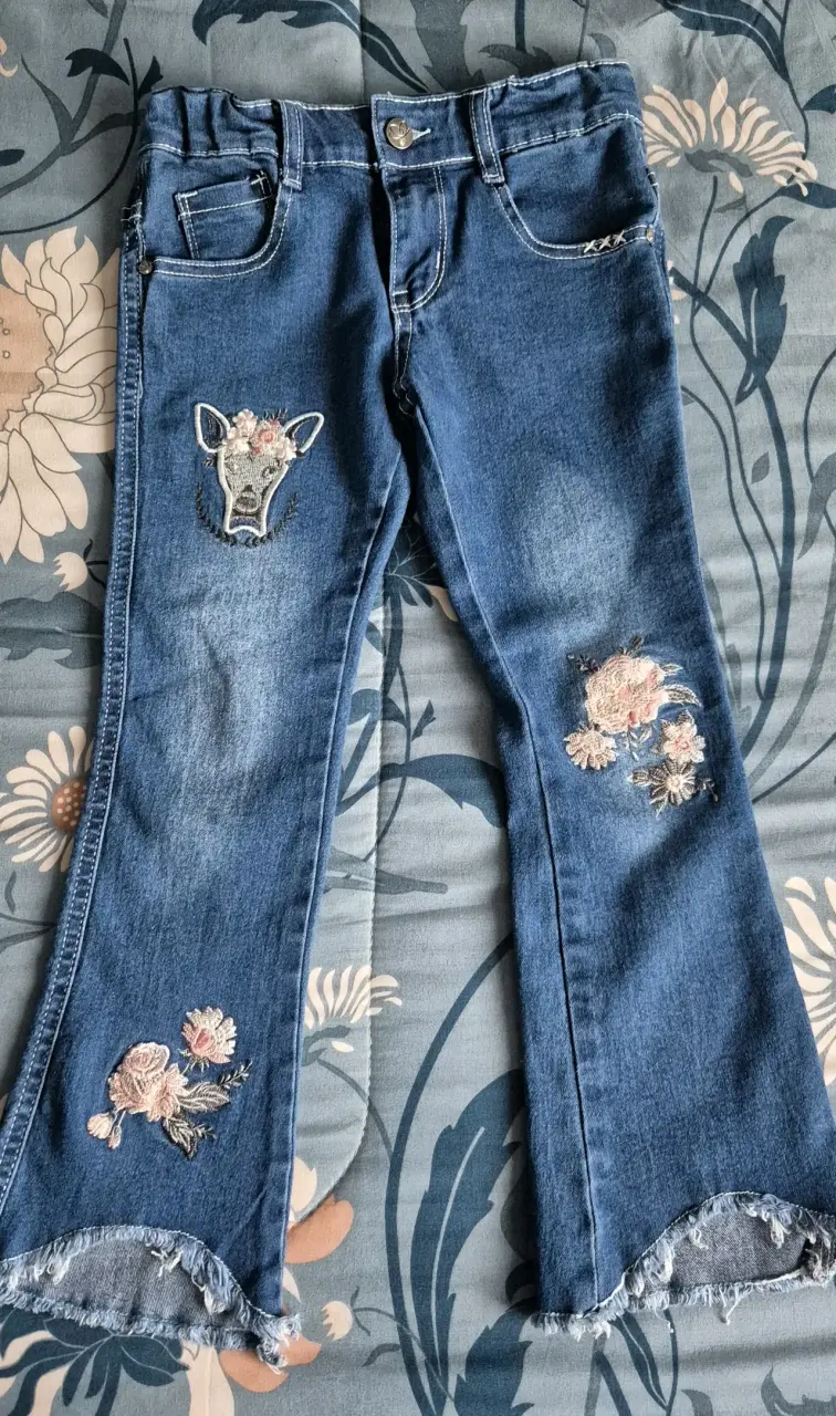 Jeans de niña Limonada con bordados
