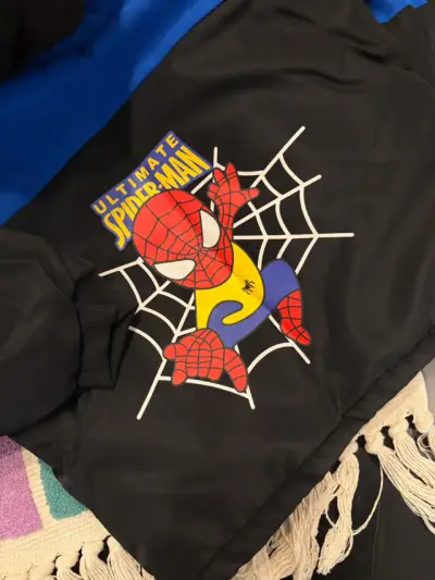 Parca forrada spiderman  azul - miniatura 3