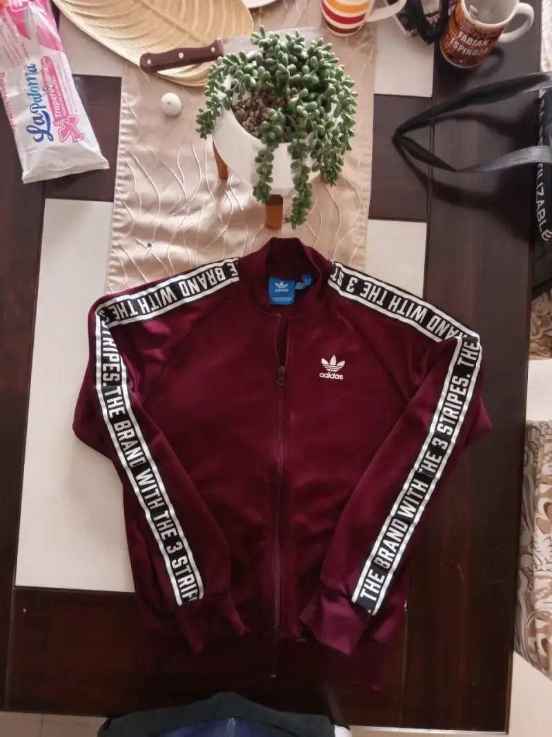 Buzo deportivo Adidas burdeos - 1