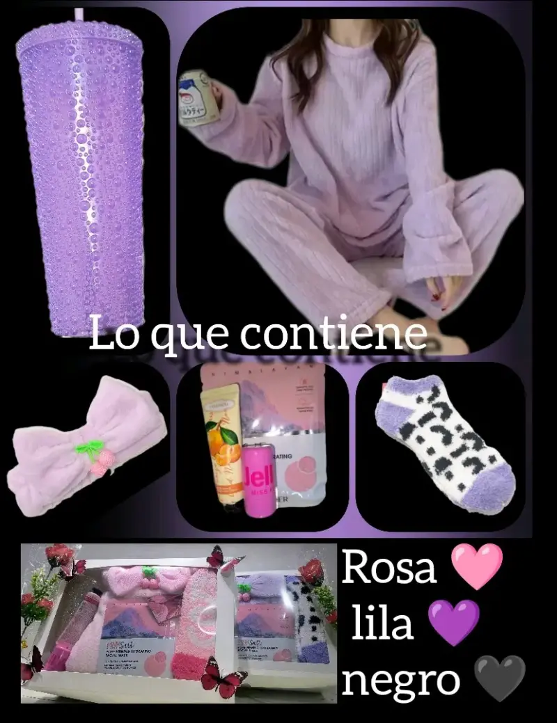 Set pijama lila y accesorios
