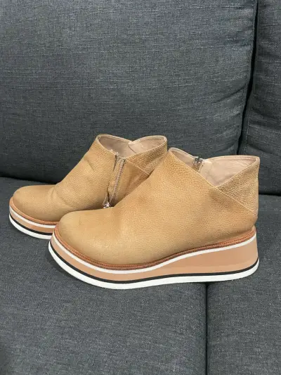 Botines camel plataforma - miniatura 2