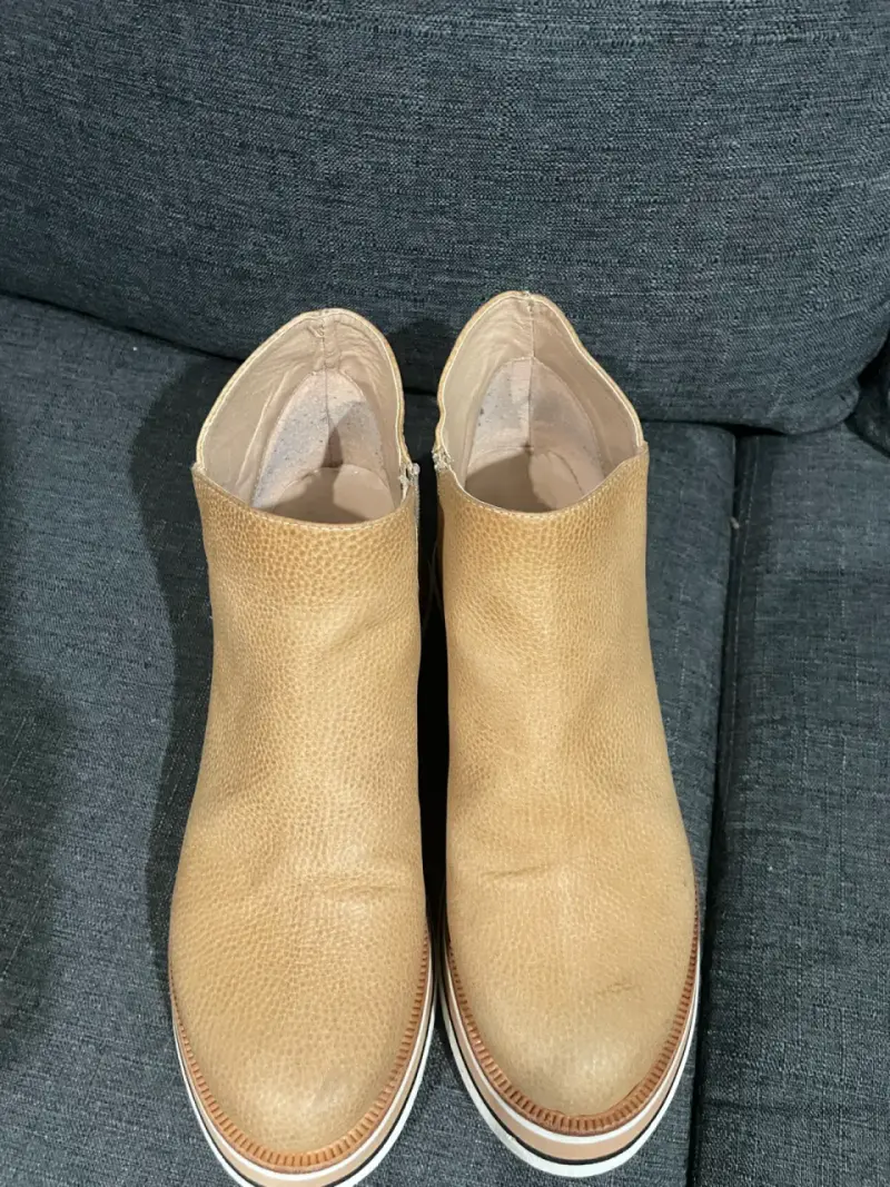 Botines camel plataforma - 4