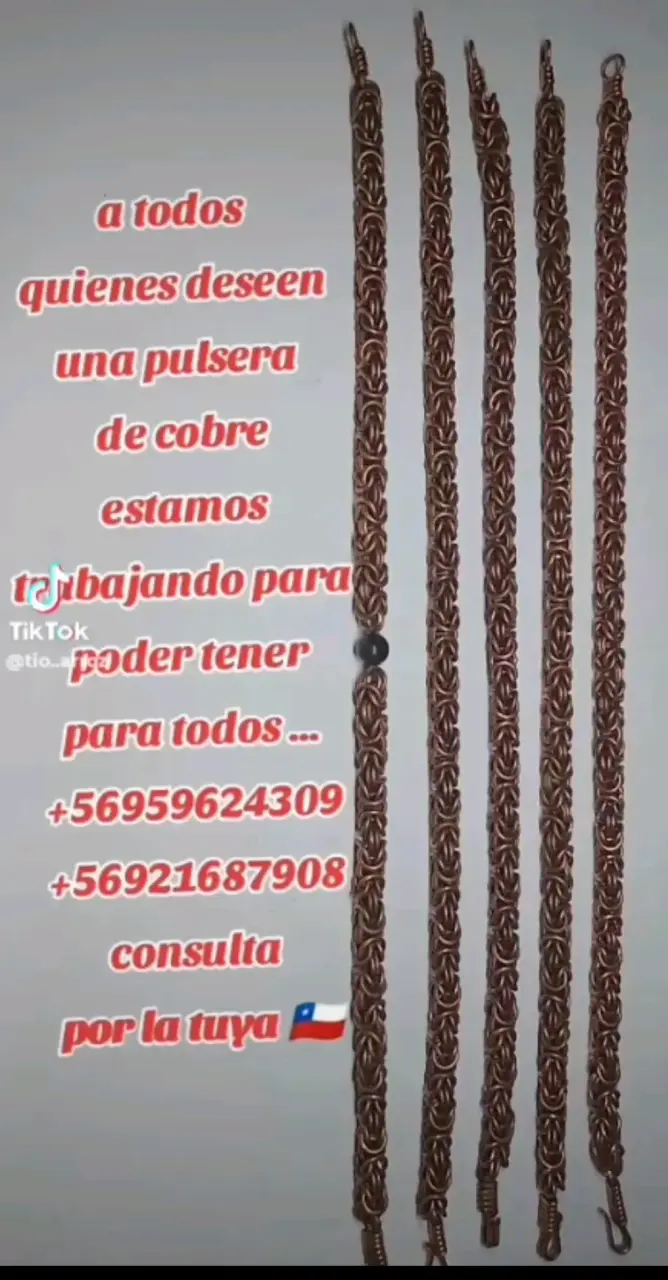 Pulsera de cobre artesanal