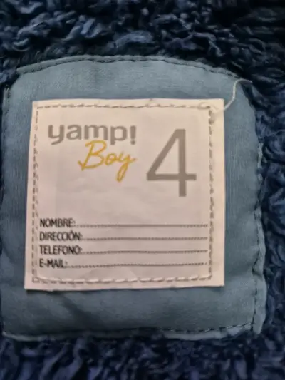 Parka infantil azul con capucha - miniatura 2