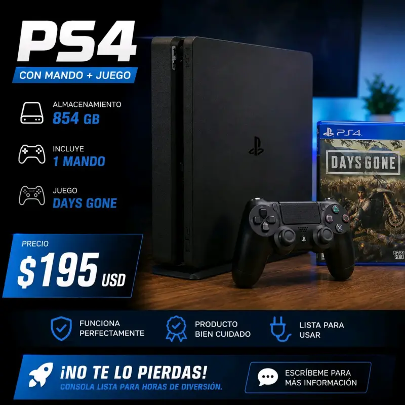 PS4 854GB con mando y juego