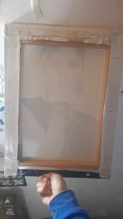 Lienzo decorativo en blanco y negro de madonna - miniatura 2