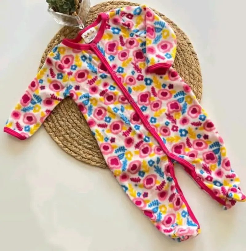 Pijamas bebé floral colorido - 1