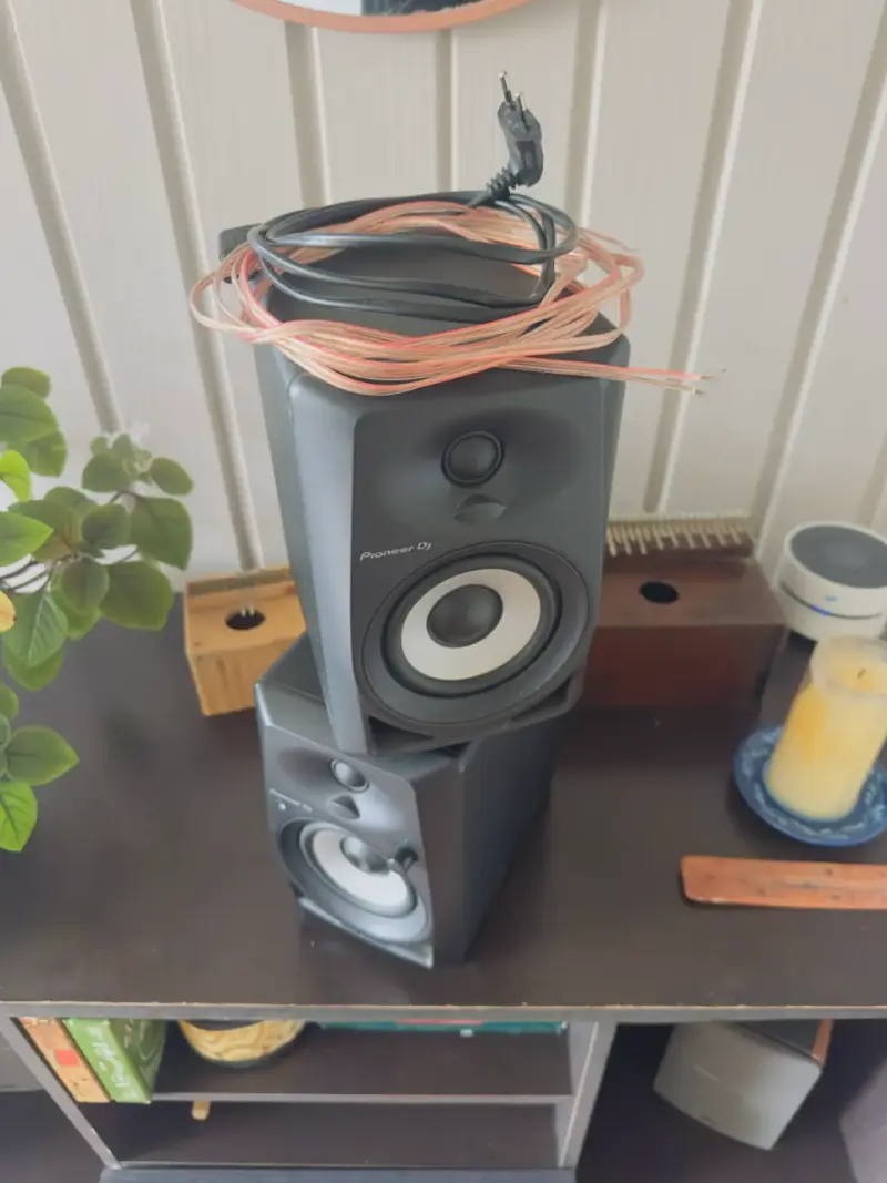 Parlantes Pioneer DJ con cables - 1