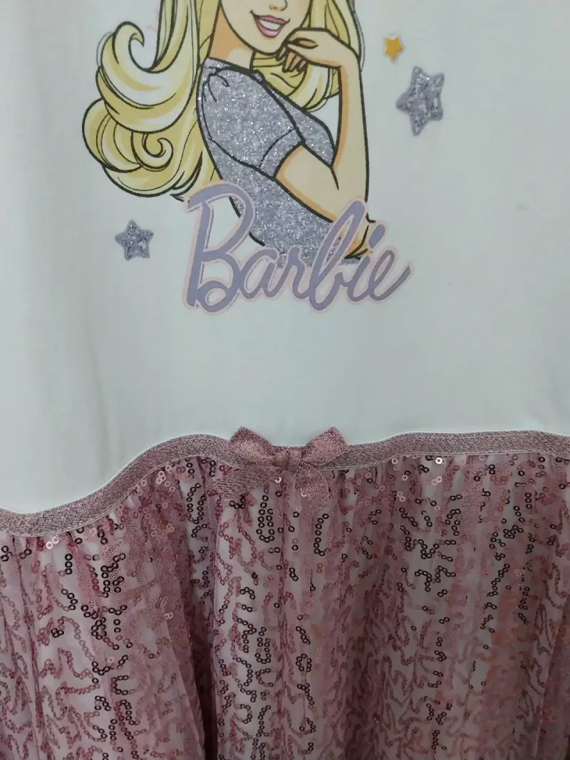 Vestido Barbie blanco y lila - 2