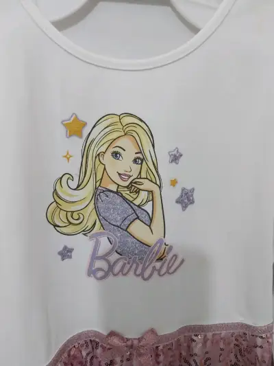 Vestido Barbie blanco y lila - miniatura 3