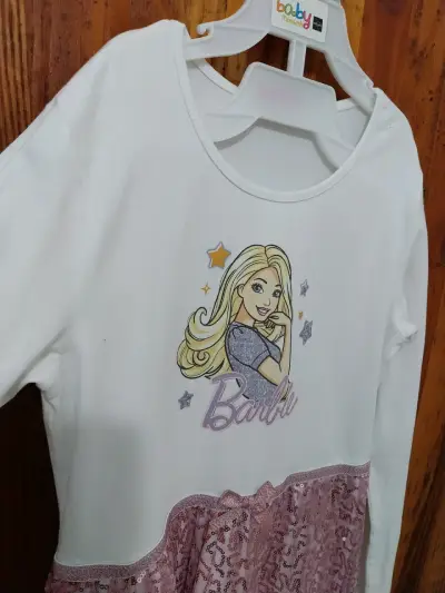 Vestido Barbie blanco y lila - miniatura 4
