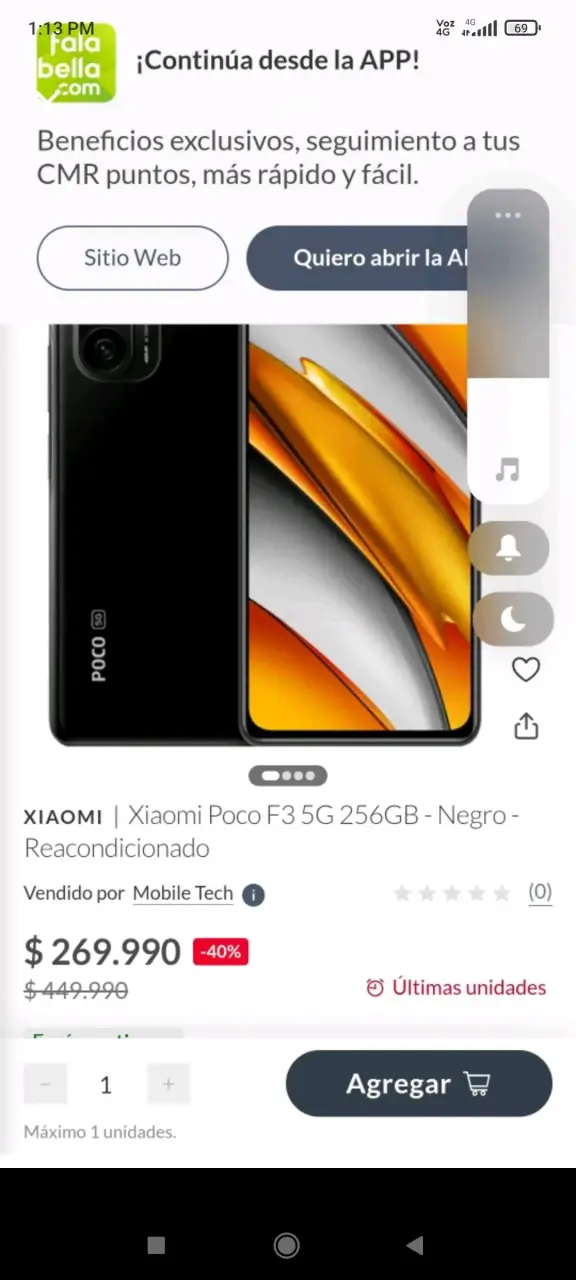 Smartphone POCO azul f3 - 3
