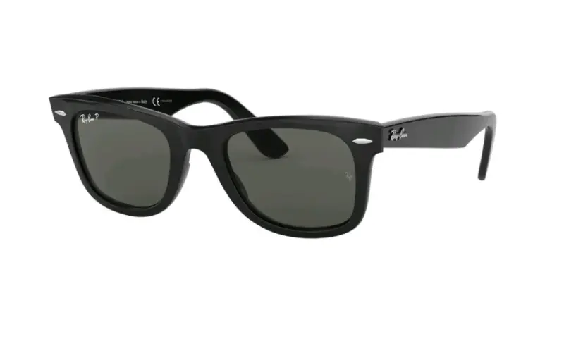 Lentes de sol negros Wayfarer polarizado